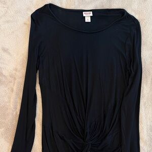 Mossimo Supply Co. Women's Elegant Black Long Sleeve Tee